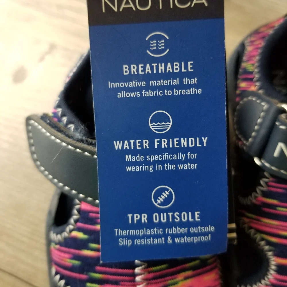 Nautica Kettle Gulf Multi-print Bump Toe Water Shoe NWT